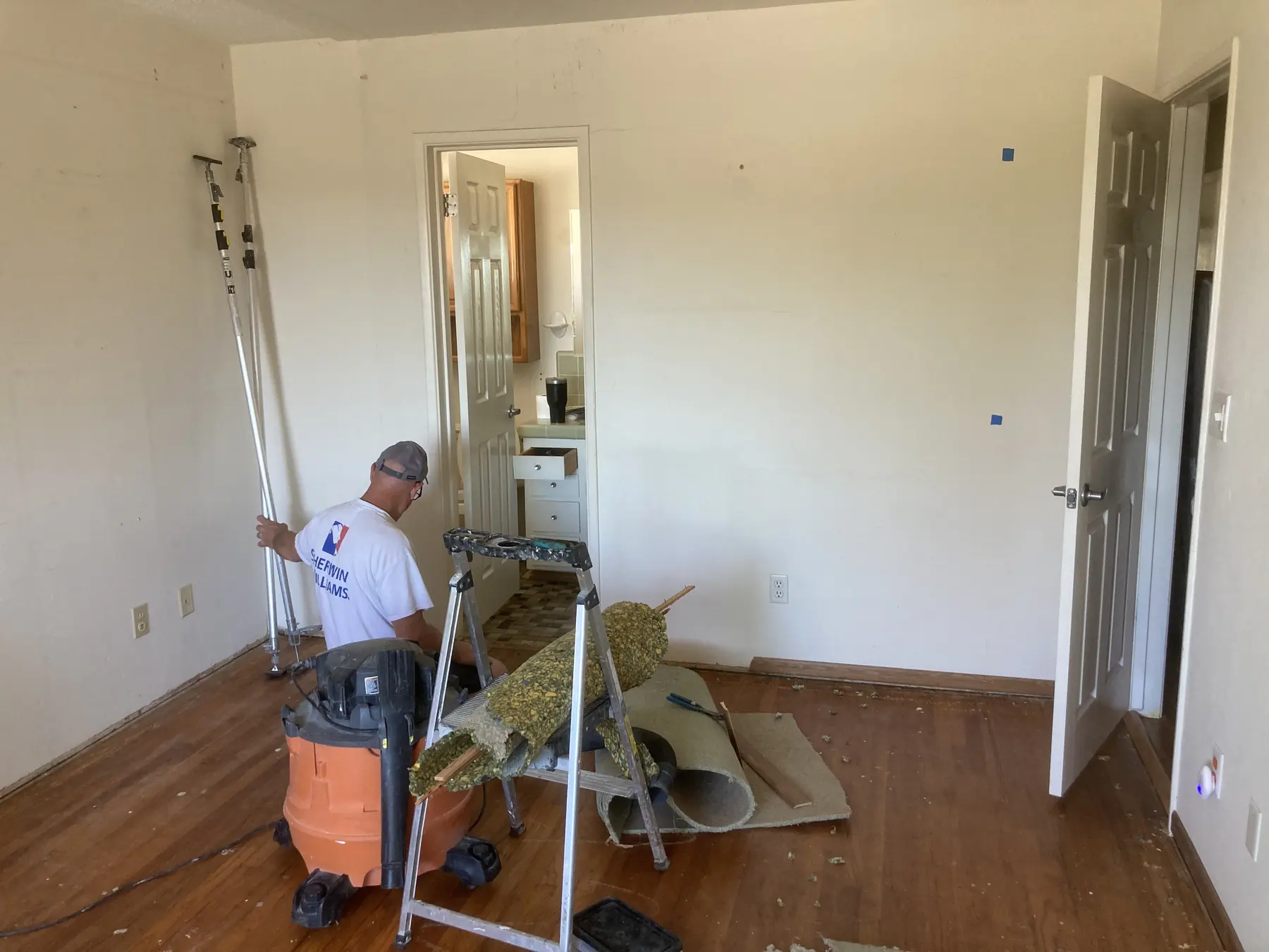 Accessible bathroom with roll-in shower, San Diego — before photo 1