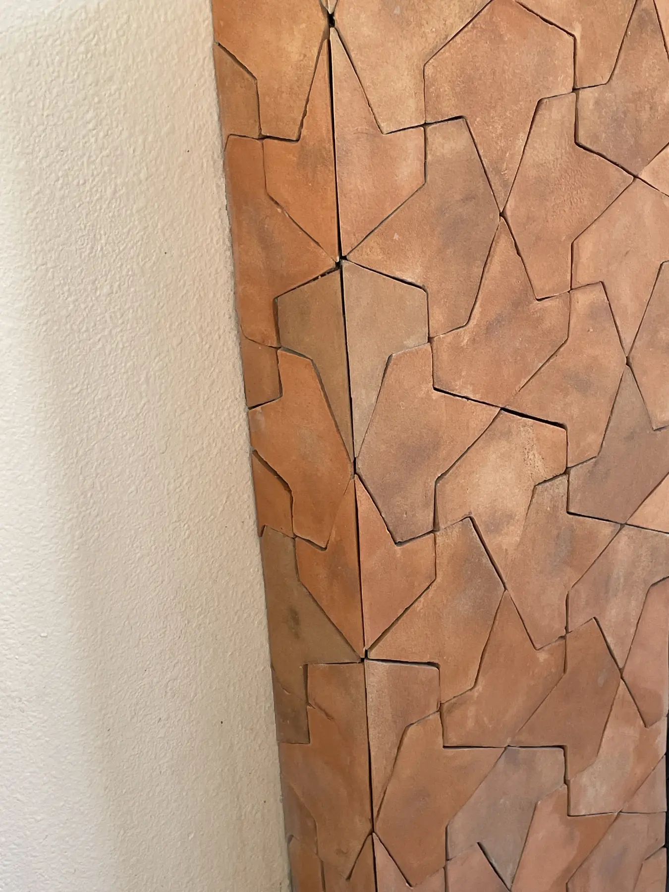 Grout-free clay tile fireplace, San Diego — during photo 2