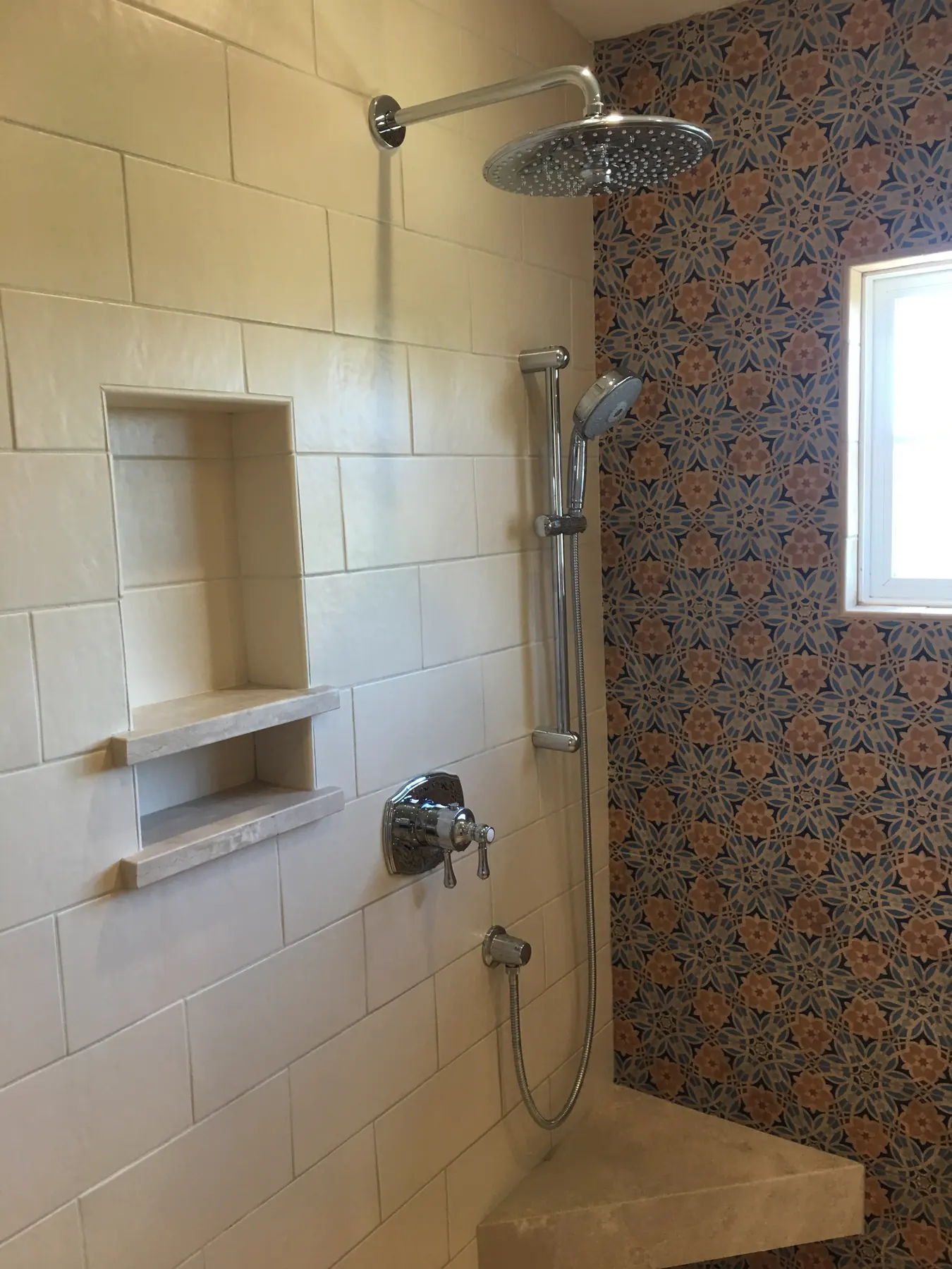 Insurance rebuild: double shower & arched vanity, Rancho Peñasquitos — after photo 3