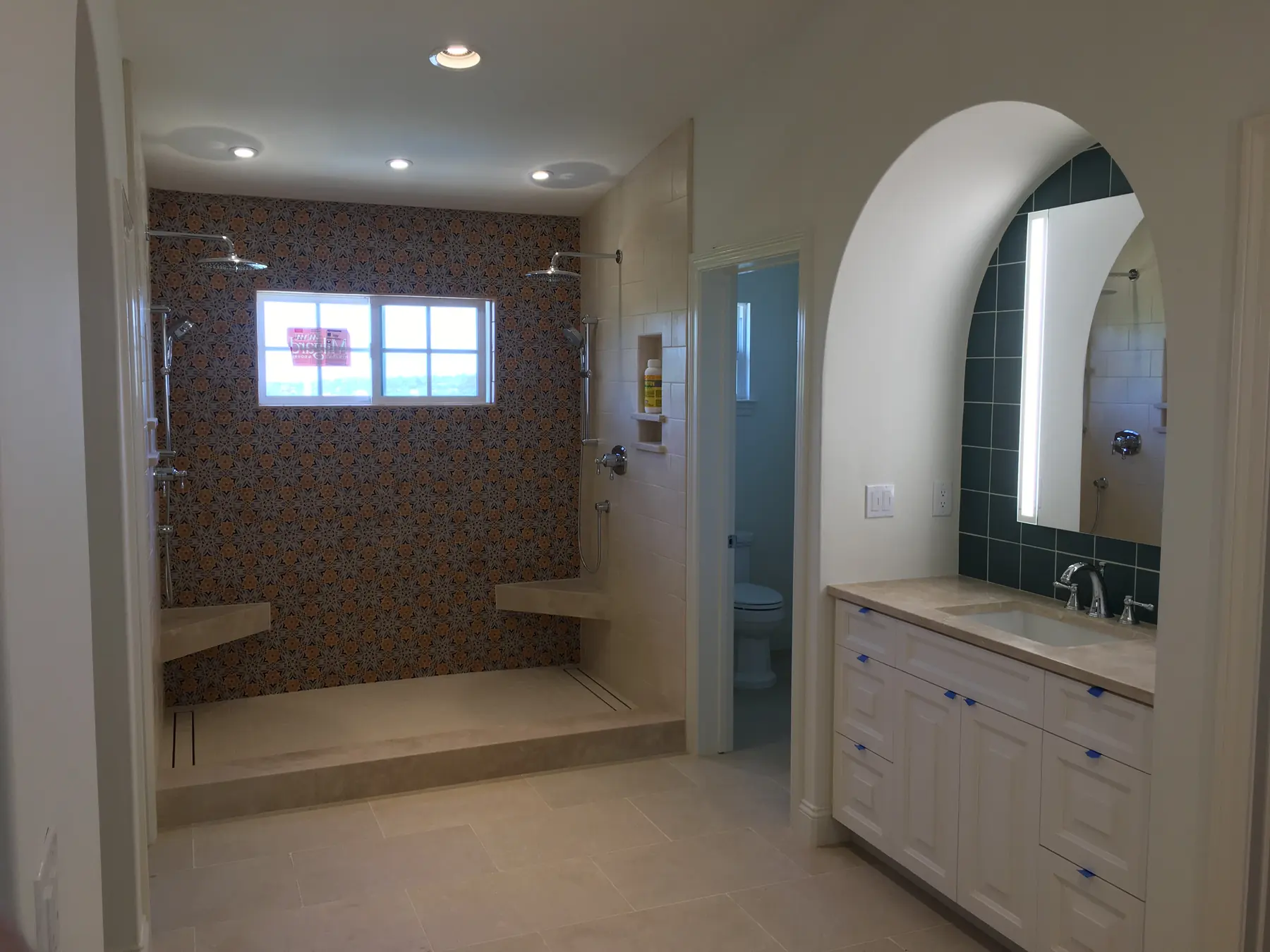 Insurance rebuild: double shower & arched vanity, Rancho Peñasquitos — after photo 6